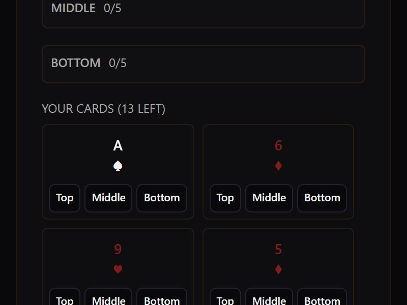 Chinese Poker preview